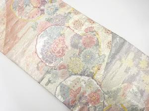 佐賀錦　蝶に草花・古典柄織り出し　袋帯